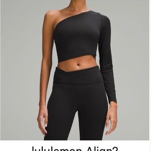 lululemon athletica Black Asymmetrical Crop Top